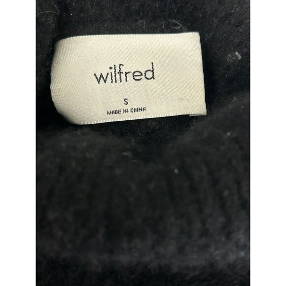 Wilfred Aritzia Kids Small 100% Cashmere Sweater Turtleneck Black Long Sleeve - Picture 3 of 10